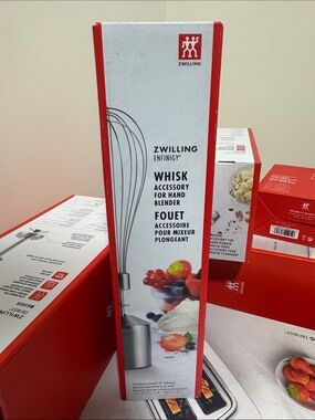 ZWILLING J.A. Henckels Red and White Whisk Accessory for Hand Blender